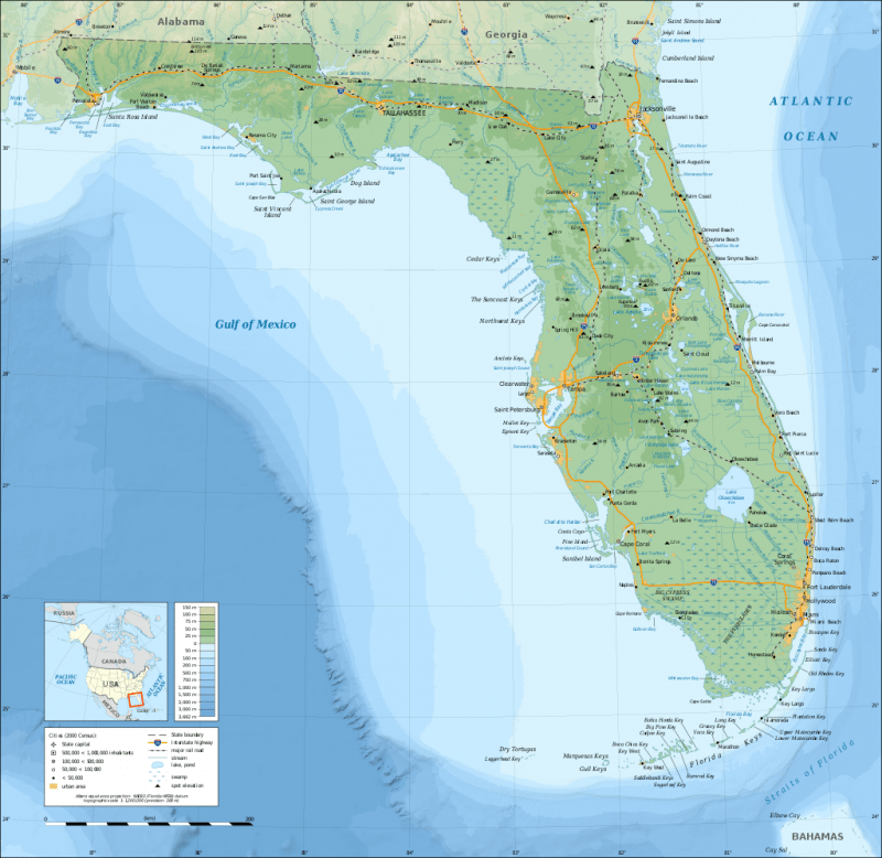 Map Of Florida West Coast: Cities And Beaches - sciencetrends1.com